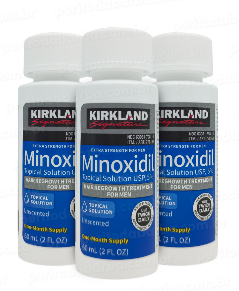 3 Frascos Minoxidil Kirkland 5% - Original